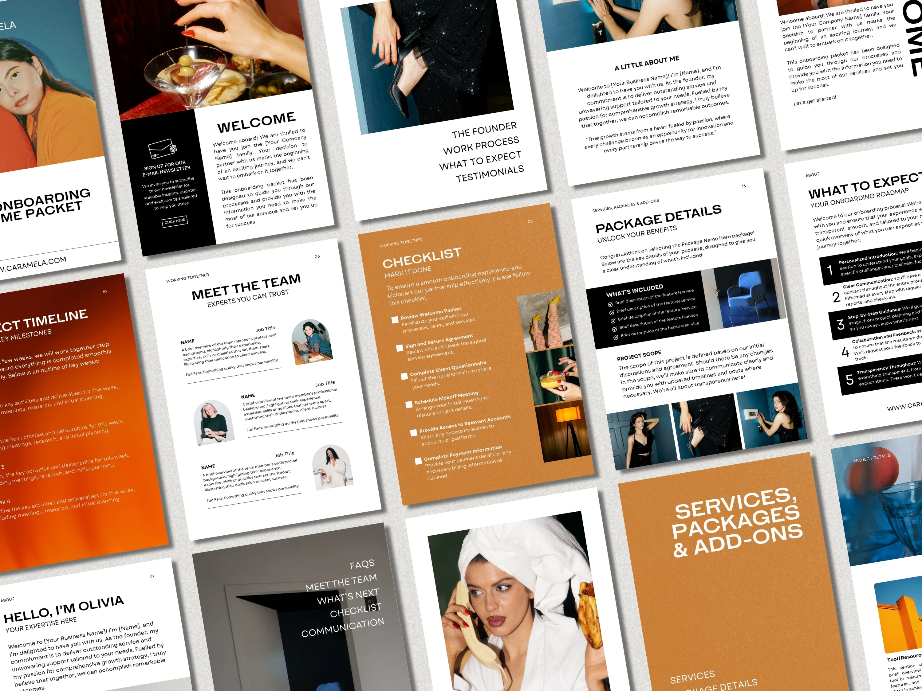 Client Onboarding Welcome Packet | Small Business Tools | Project Management | Editable Canva Template