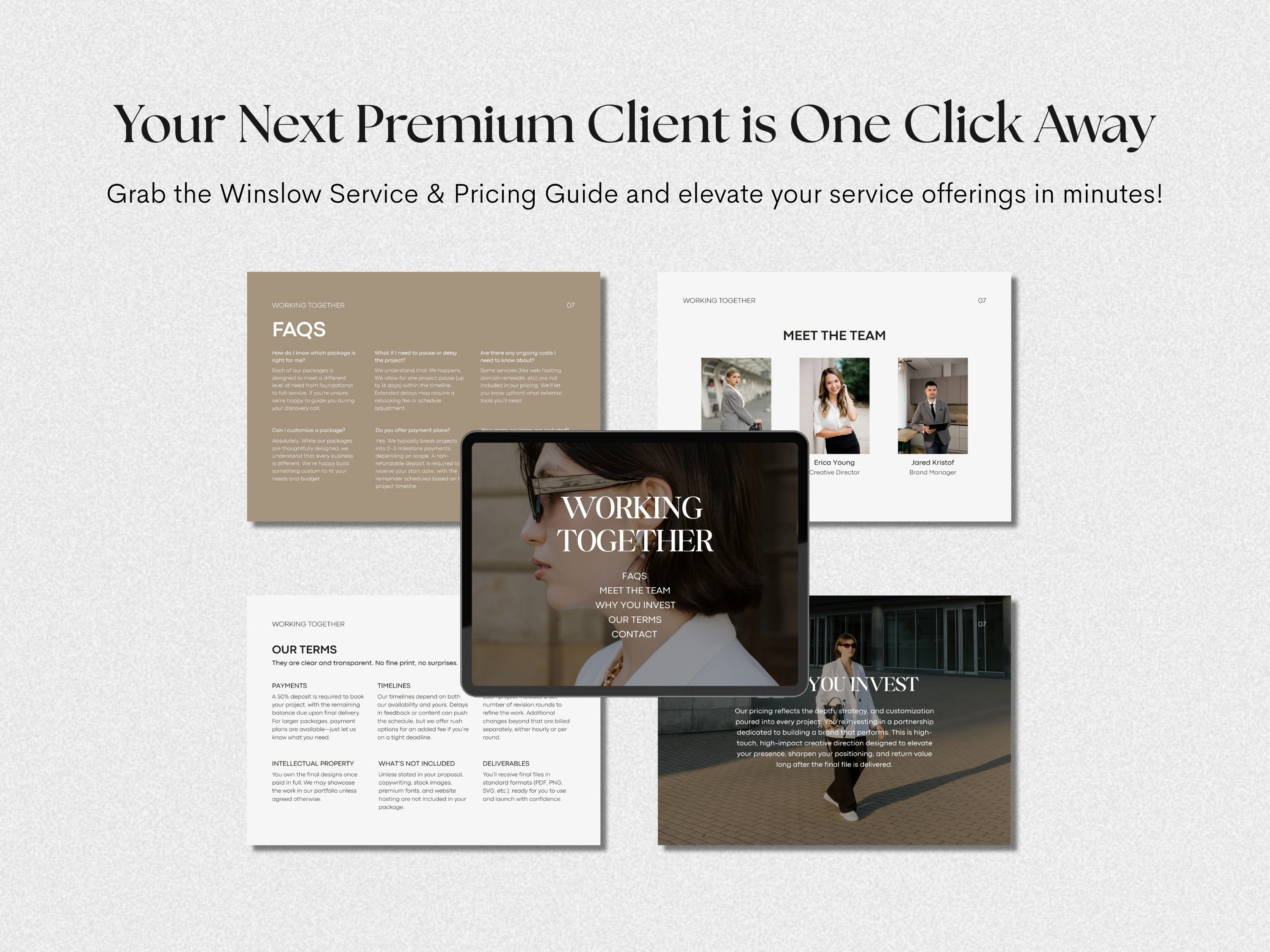 Service & Pricing Guide Template | Editable Canva | Case Study | Freelancers | Small Business Tools - View 10