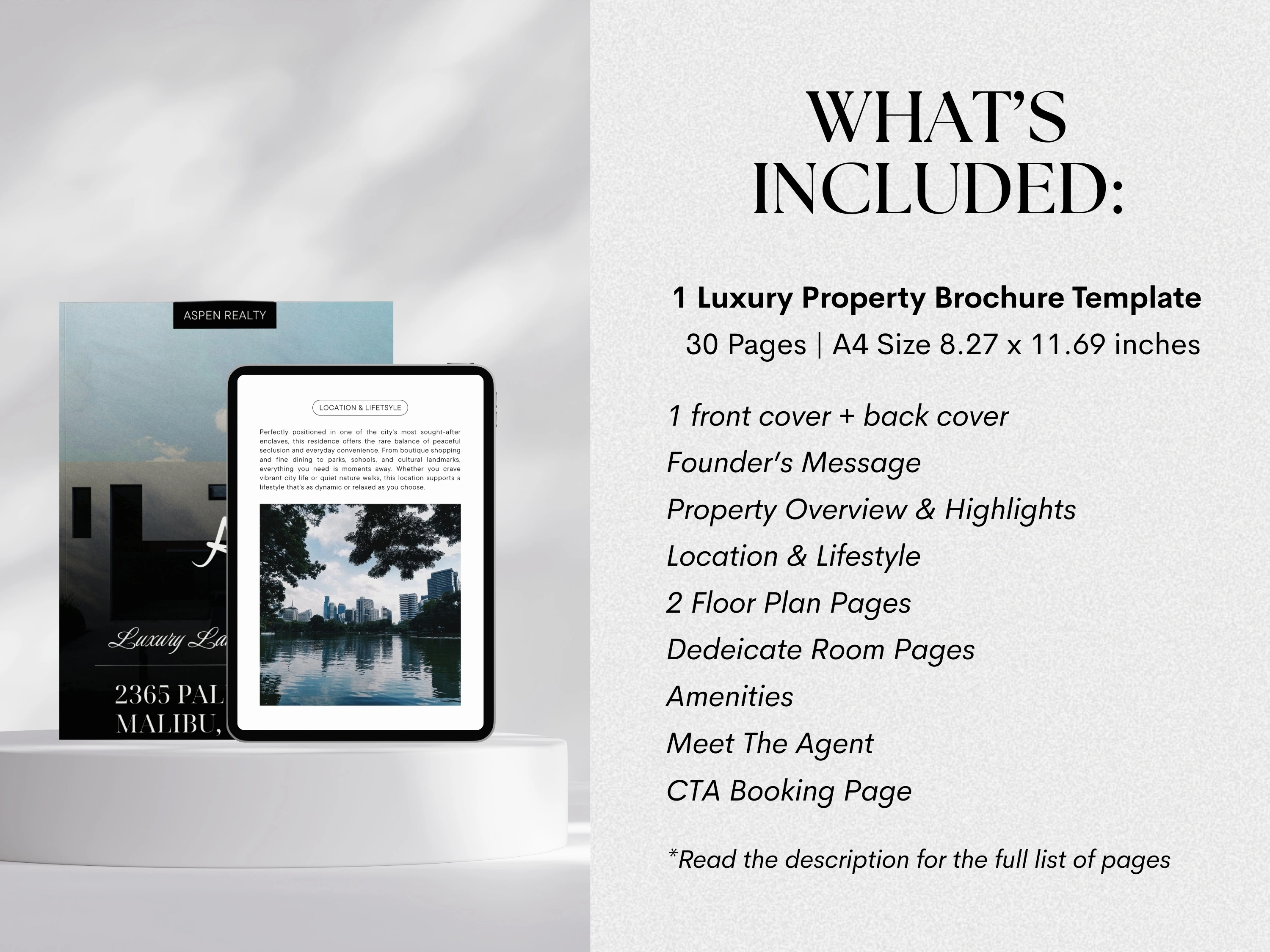 Luxury Property Brochure | Real Estate Templates | Realtor Marketing | Listing Presentation | Editable Canva Template - View 2