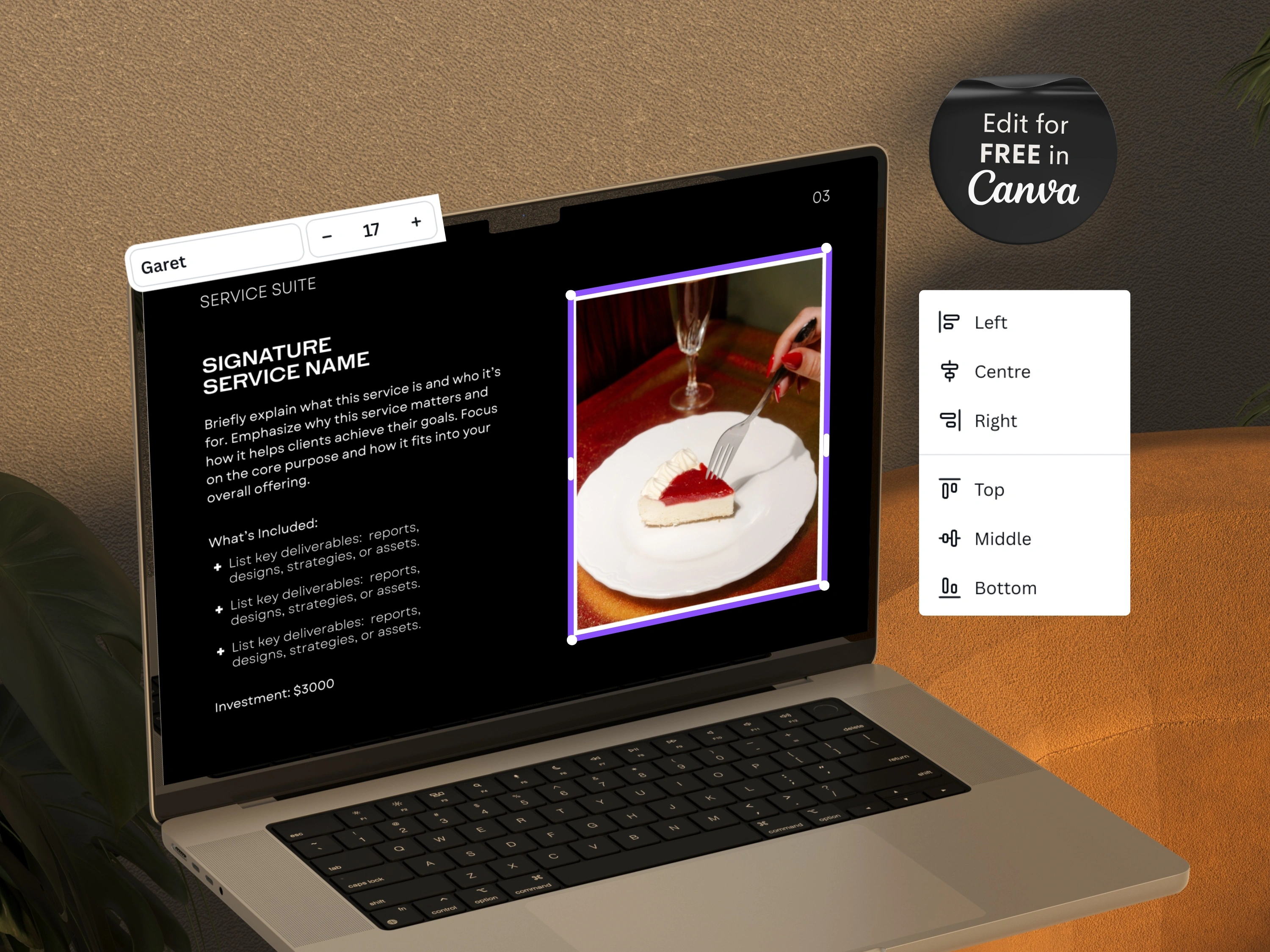 Service & Pricing Guide Template | Editable Canva | Case Study | Freelancers | Small Business Tools - View 3