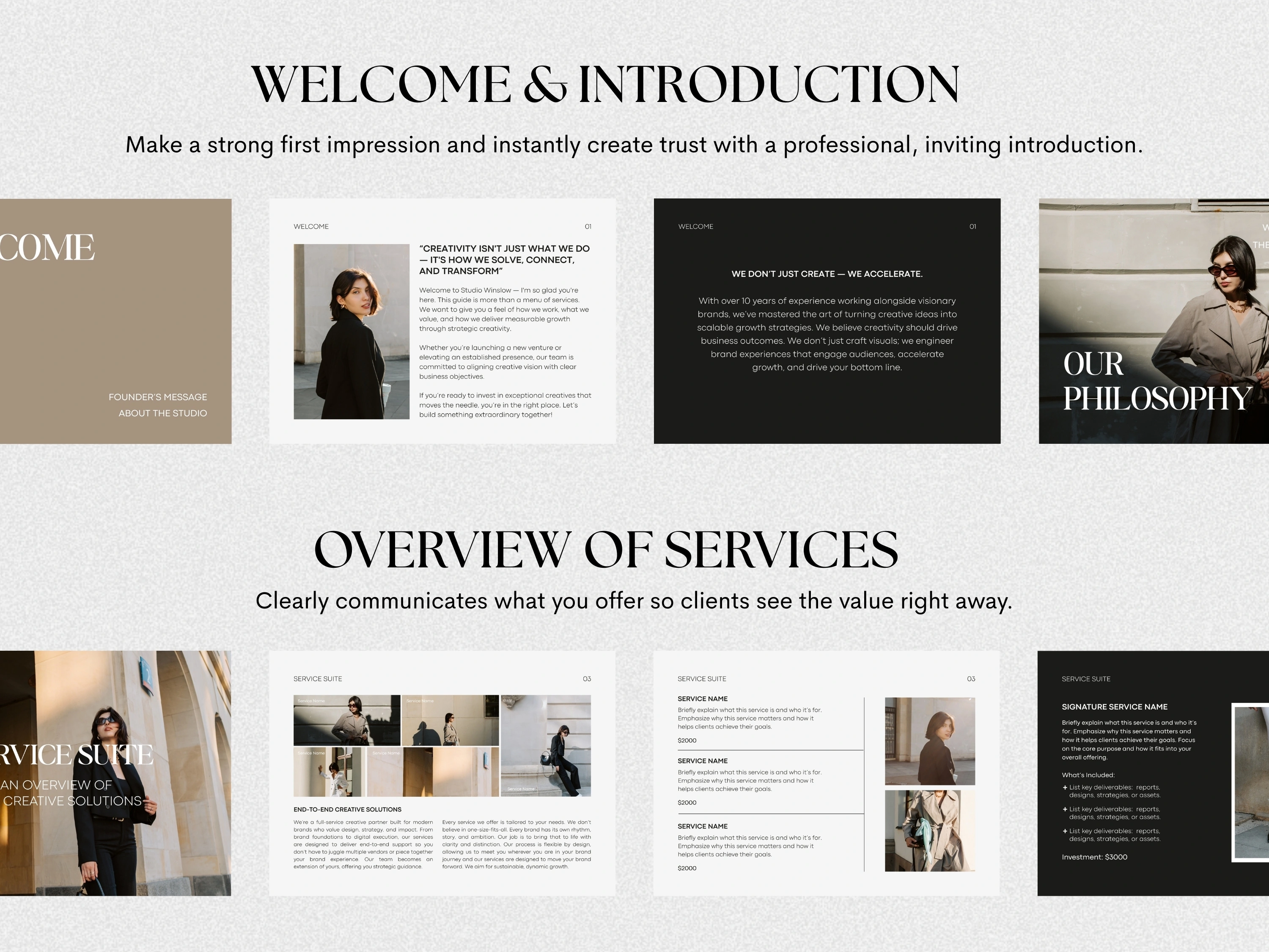 Service & Pricing Guide Template | Editable Canva | Case Study | Freelancers | Small Business Tools - View 4