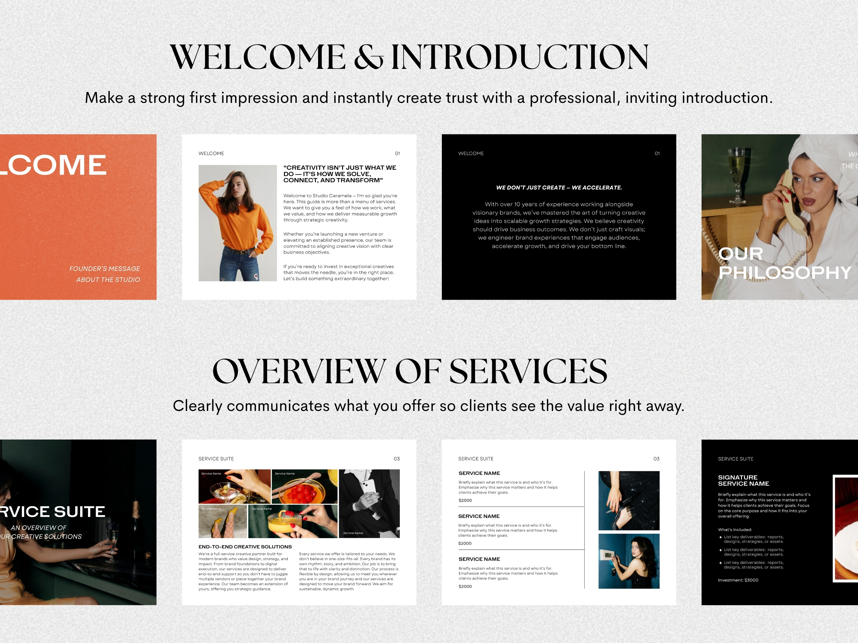 Service & Pricing Guide Template | Editable Canva | Case Study | Freelancers | Small Business Tools - View 4