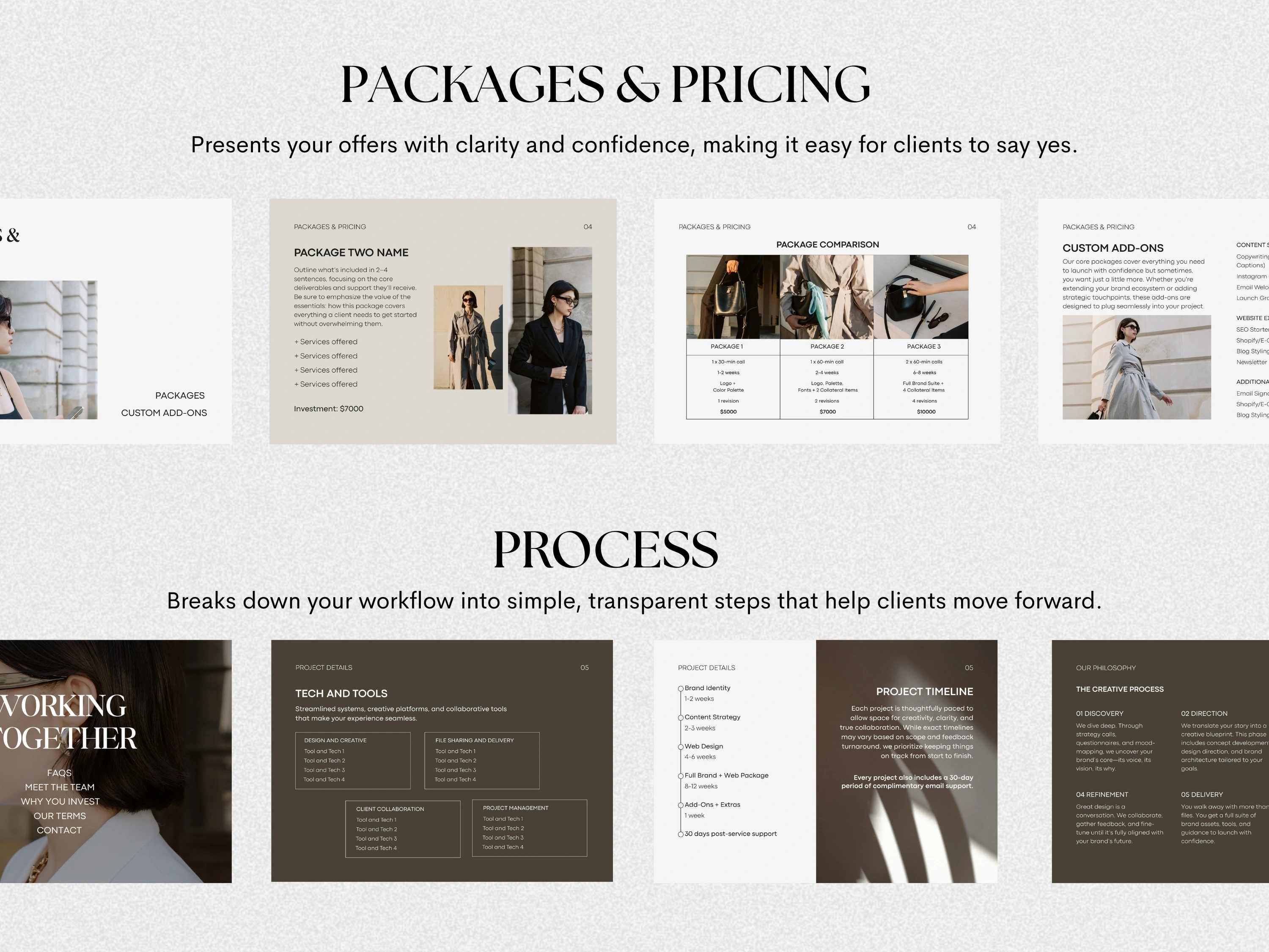Service & Pricing Guide Template | Editable Canva | Case Study | Freelancers | Small Business Tools - View 5