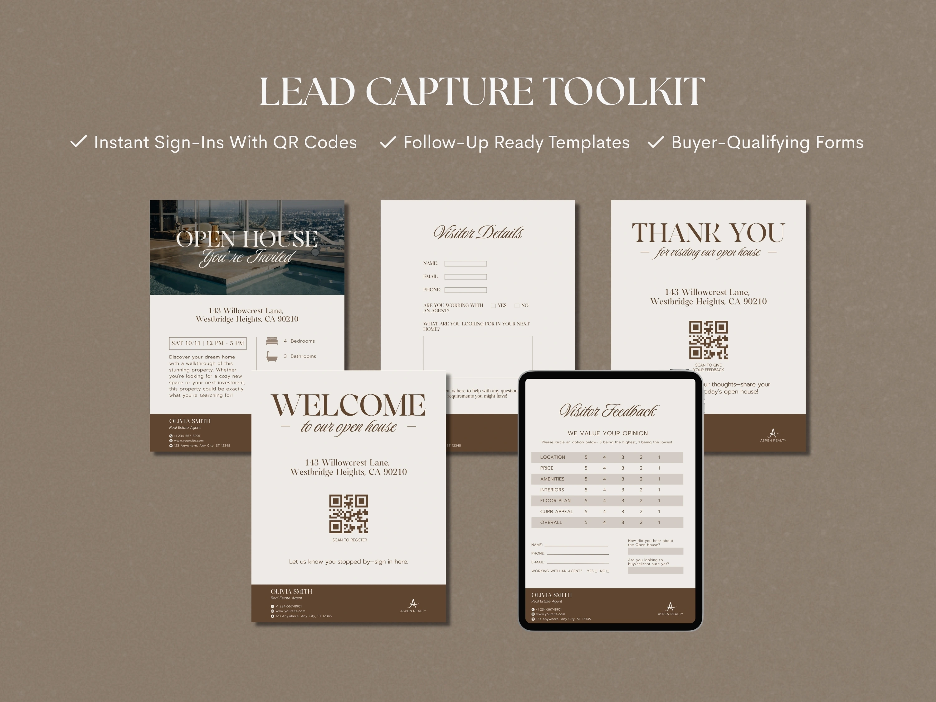 Open House Marketing | Printables | Sign In Sheet | Email Newsletter | Feedback Form | Social Media Posts - View 7