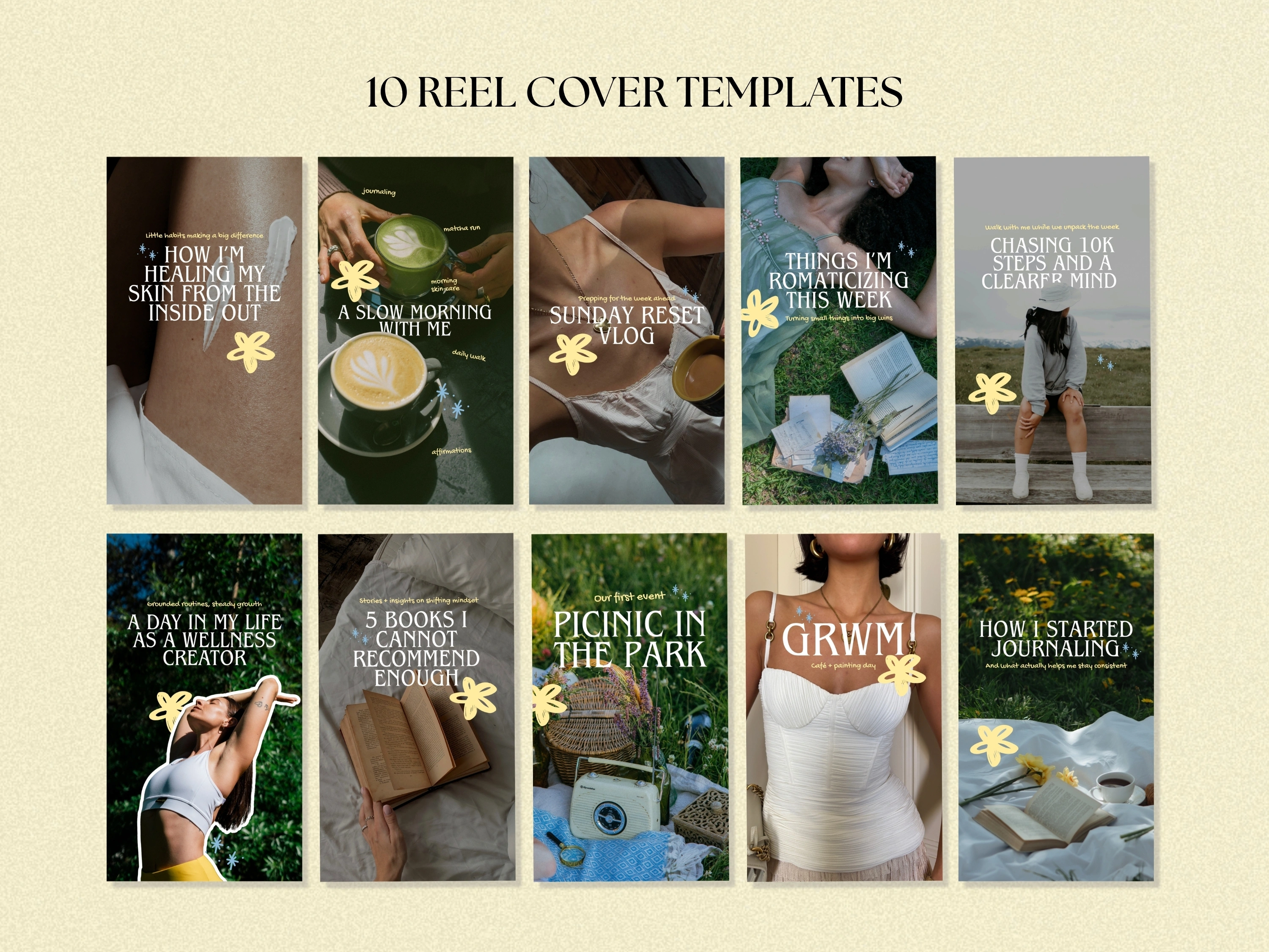 Wellness Creator Instagram Template Bundle | Carousels | Reel Covers | Editable in Canva - View 8