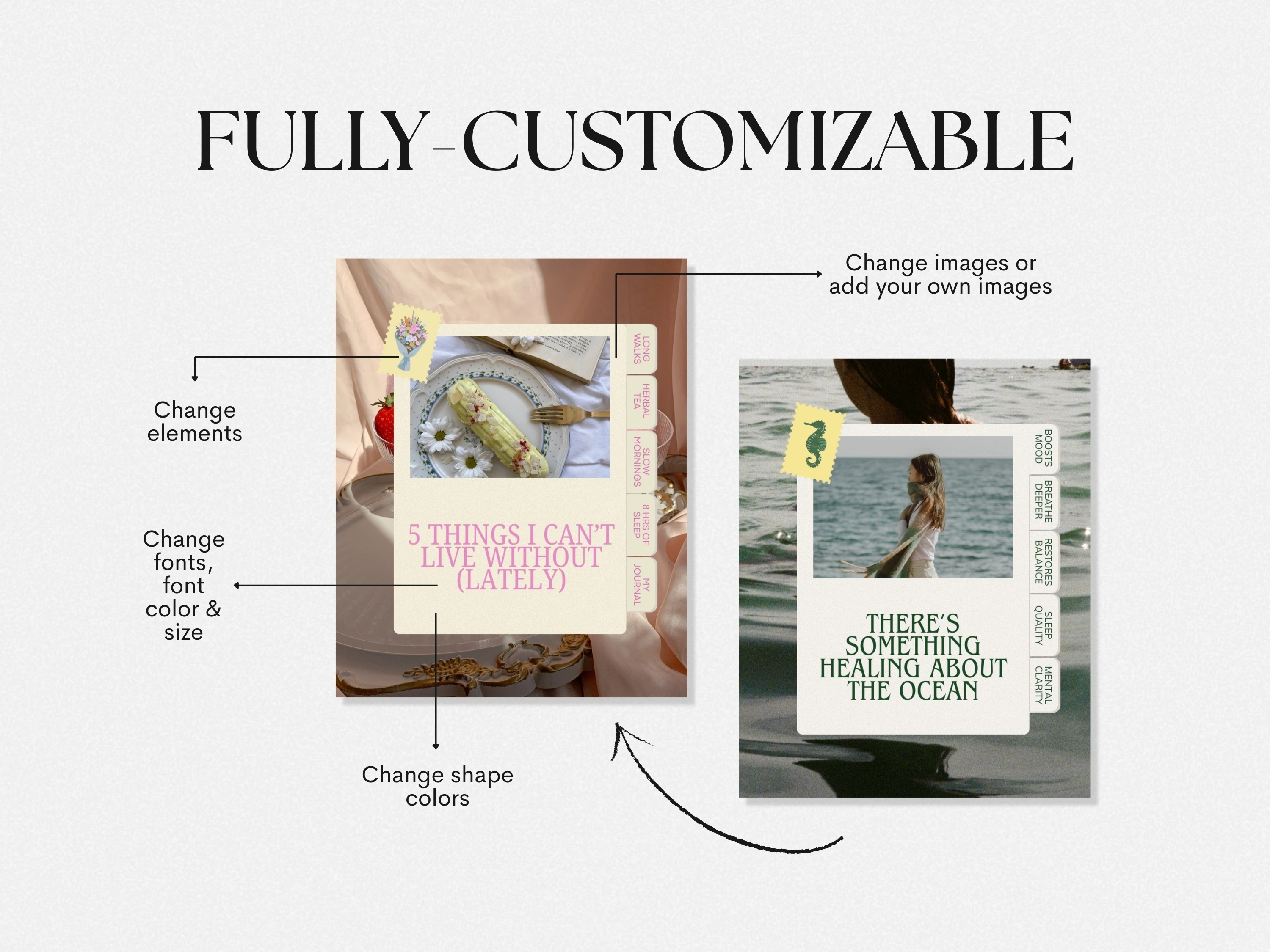 Wellness Creator Instagram Template Bundle | Carousels | Reel Covers | Editable in Canva - View 9